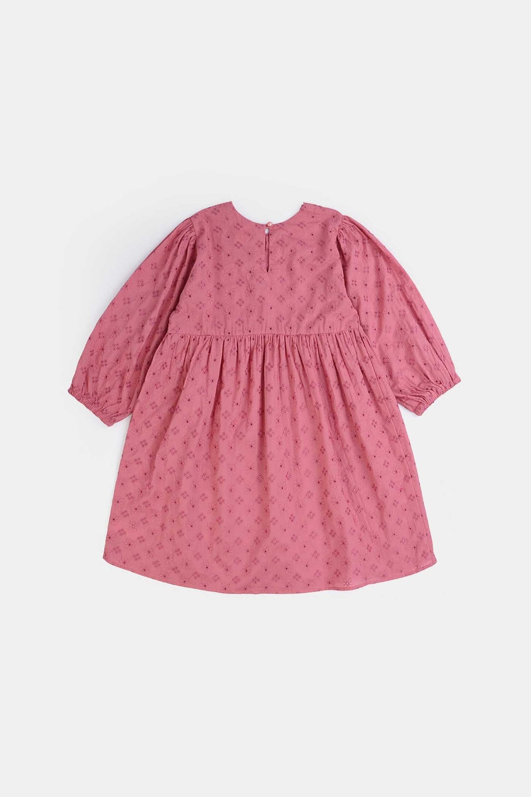 Girls Chicken Kari Casual Frock (Apricot) - Pink