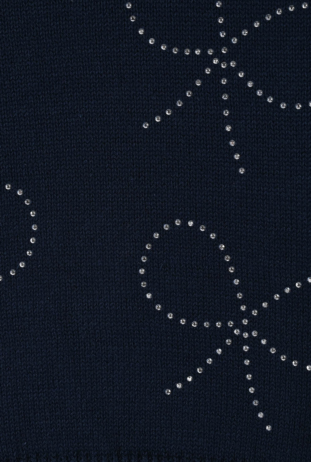 Girls Acrylic Sweater Bow Studs-NAVY