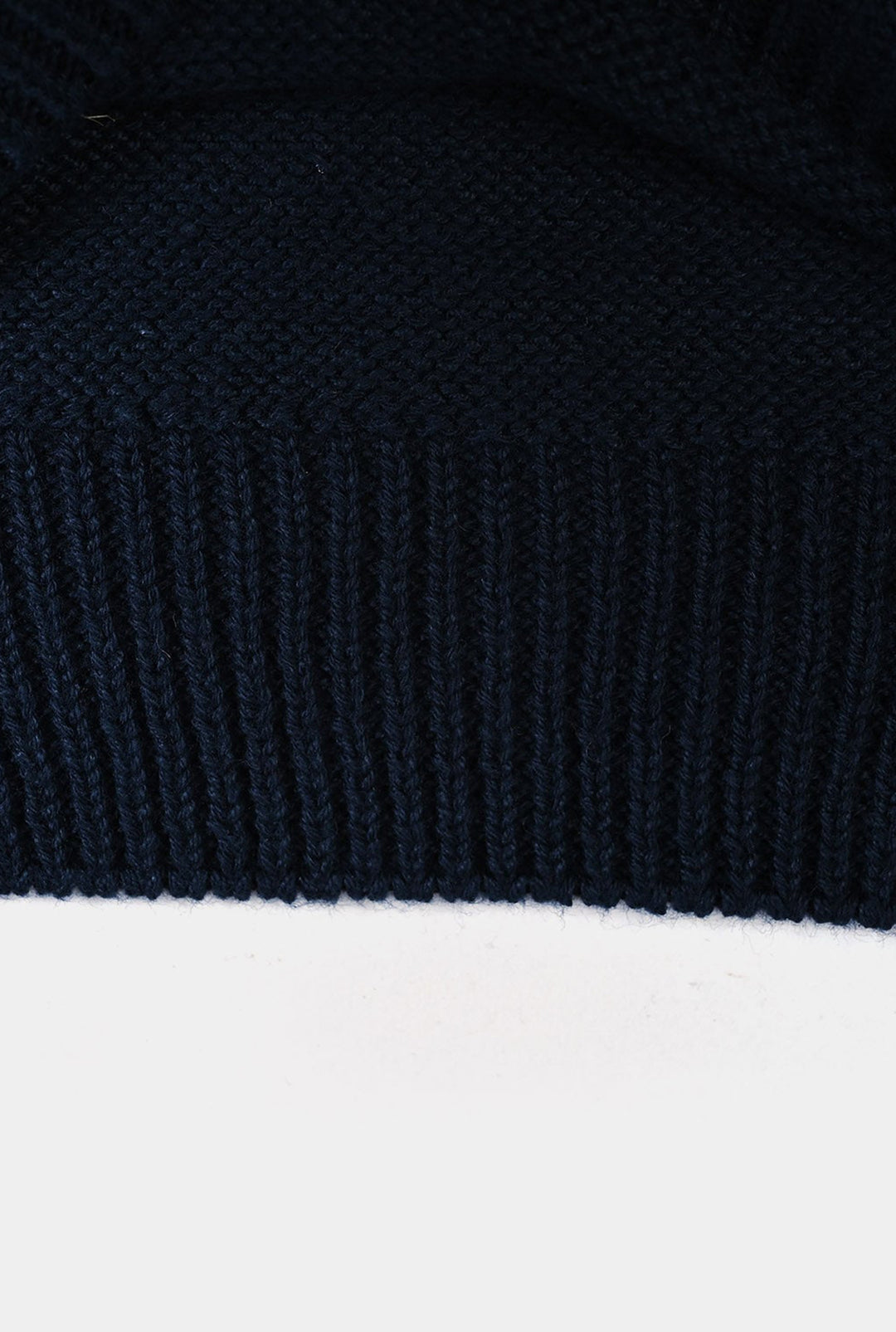 Girls Acrylic Sweater Bow Studs-NAVY