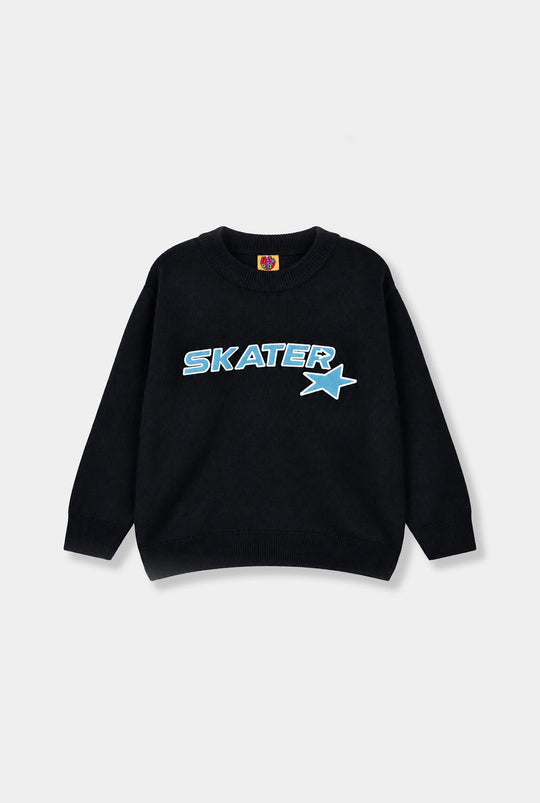 Boys Acrylic Sweater-Skater-NAVY