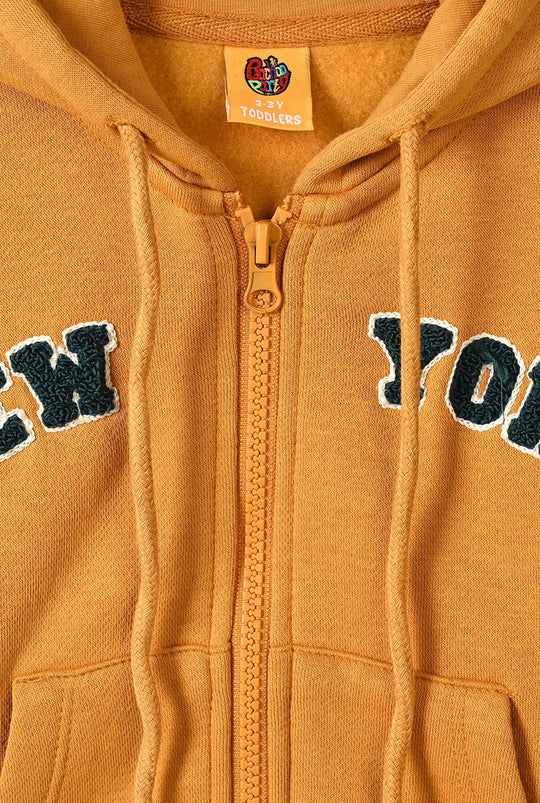 Boys Fleece Knitted Jacket Newyork-Yellow