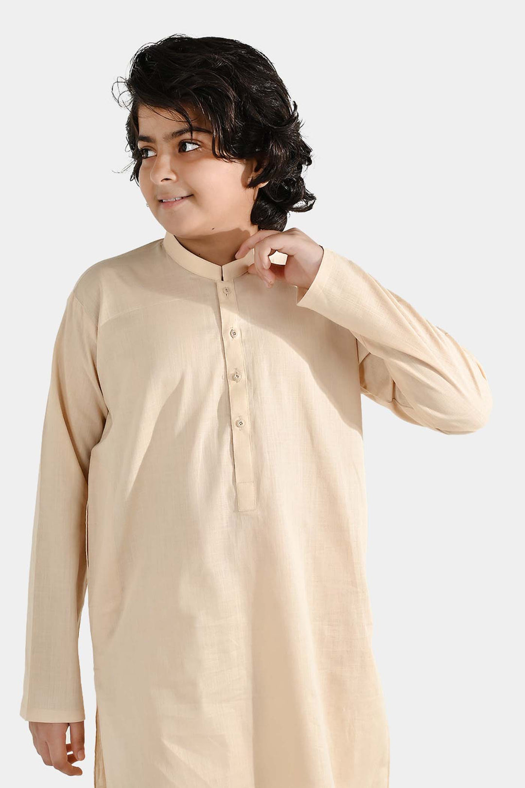 Boys Cotton Slub 3Piece Suit (Peach Punch)