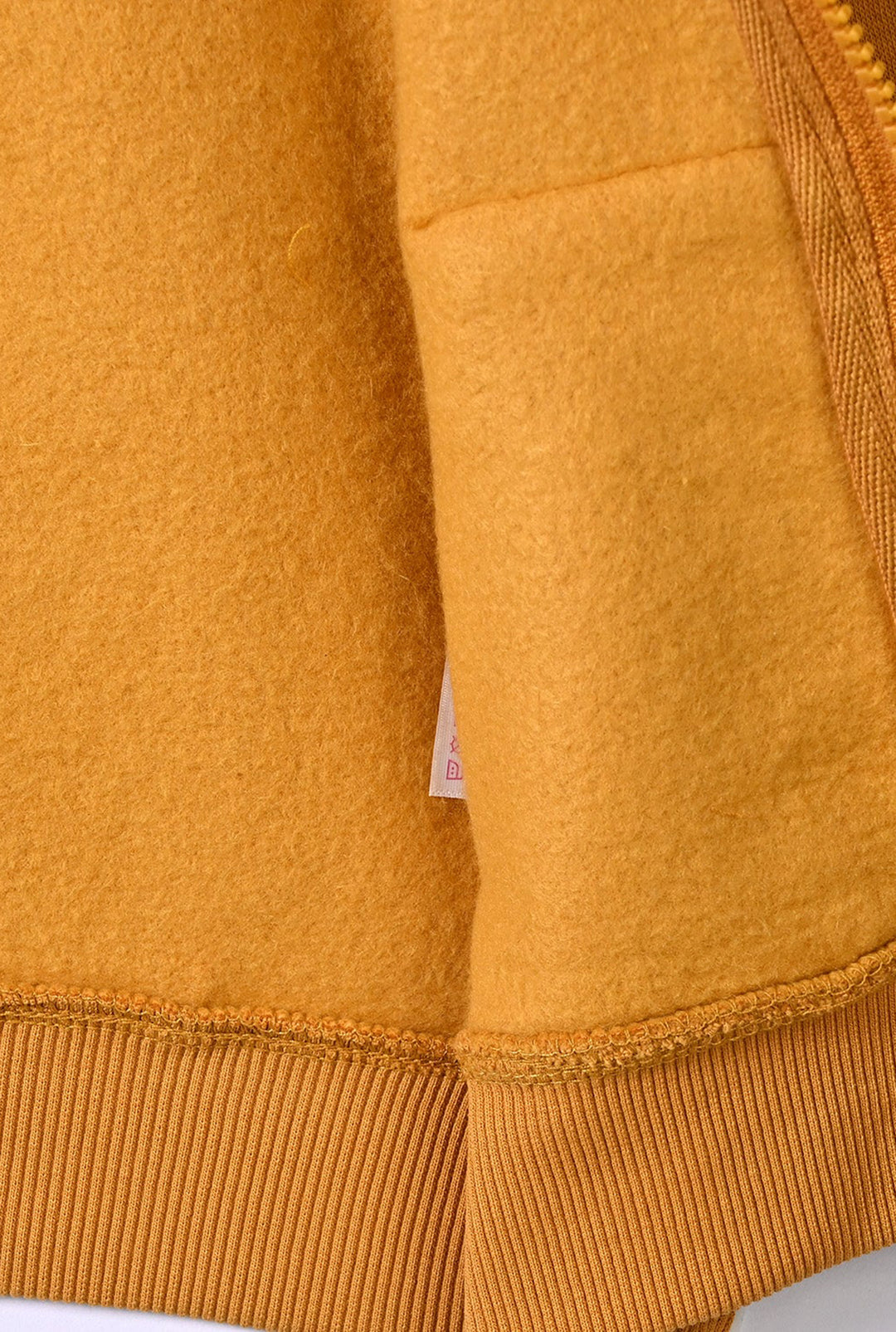 Girls Fleece Knitted Jacket Yellow