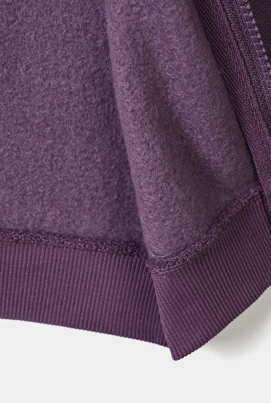 Infant Girls Fleece Knitted Jacket Flower-Grape.Jam