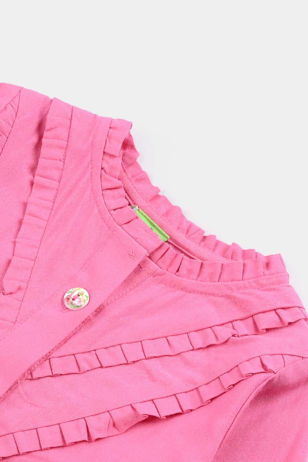 Infant Girls Poly Cotton Casual Top Glitter Pink