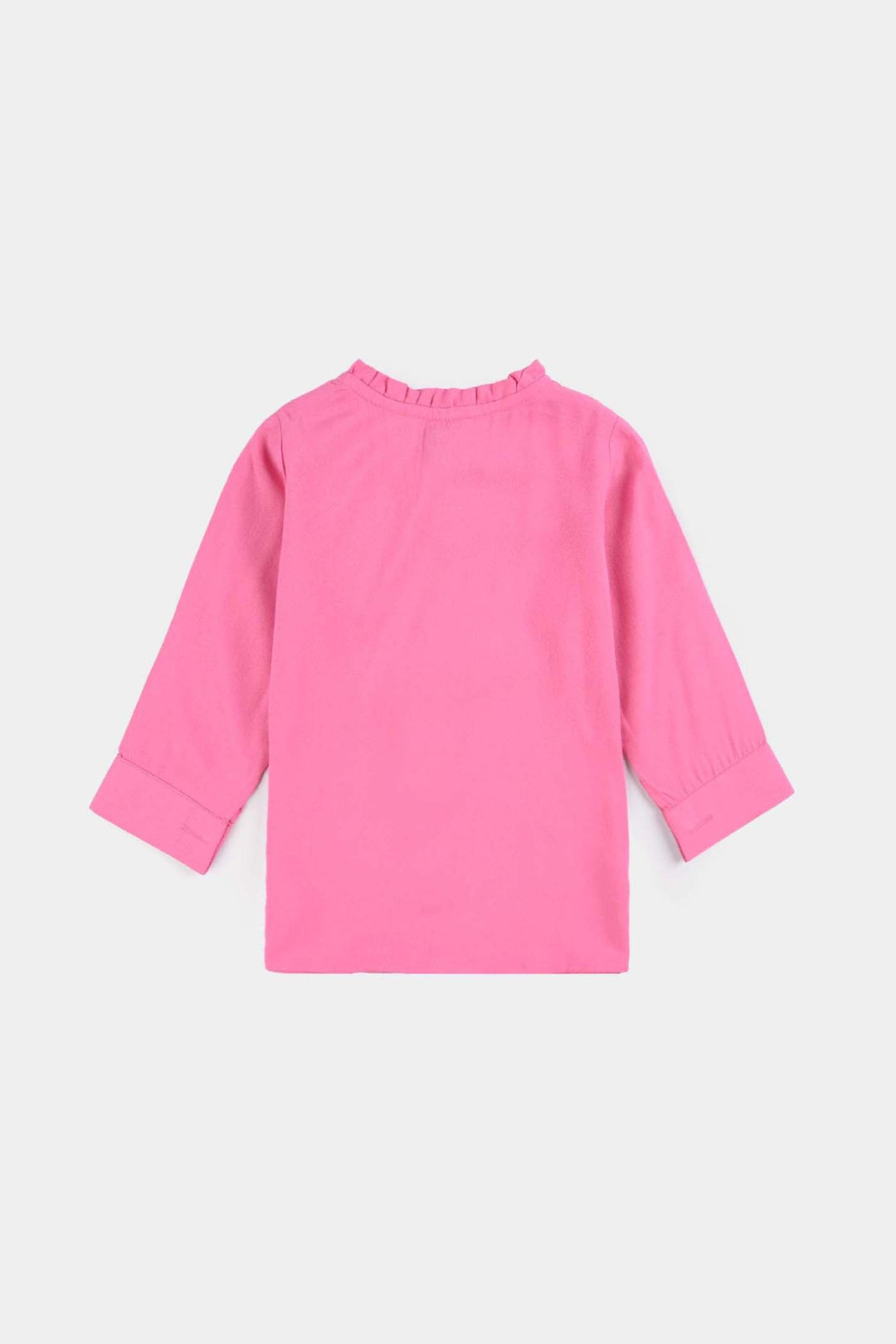 Infant Girls Poly Cotton Casual Top Glitter Pink