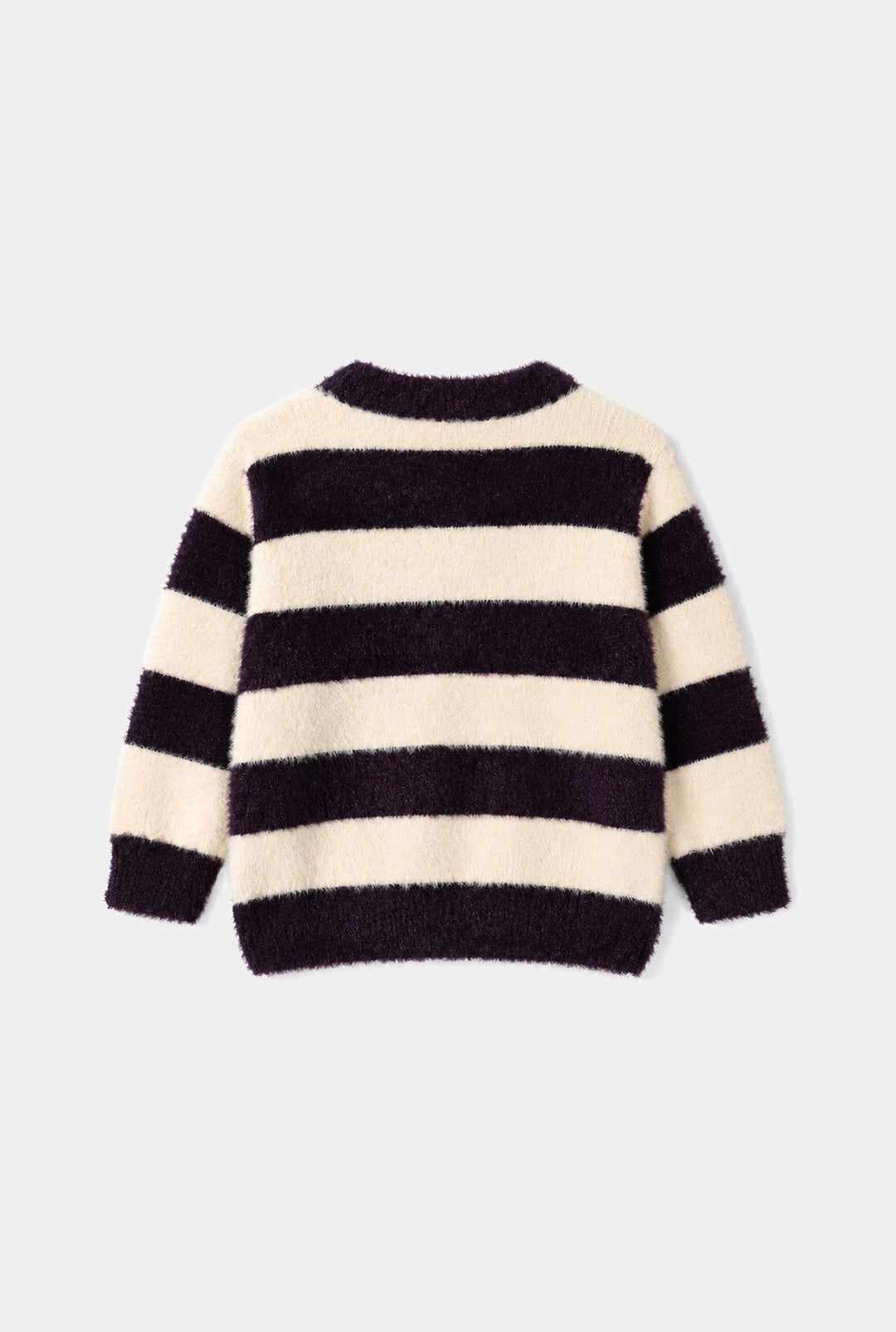 Girls Acrylic Sweater-Bubble-Purple.White