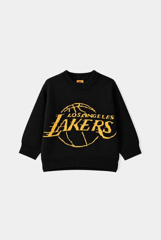 Boys Acrylic Sweater-Lakers-BLACK