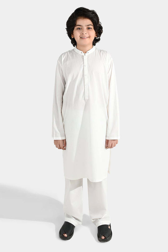 Boys Poly Viscose 2Piece Suit-Bright White