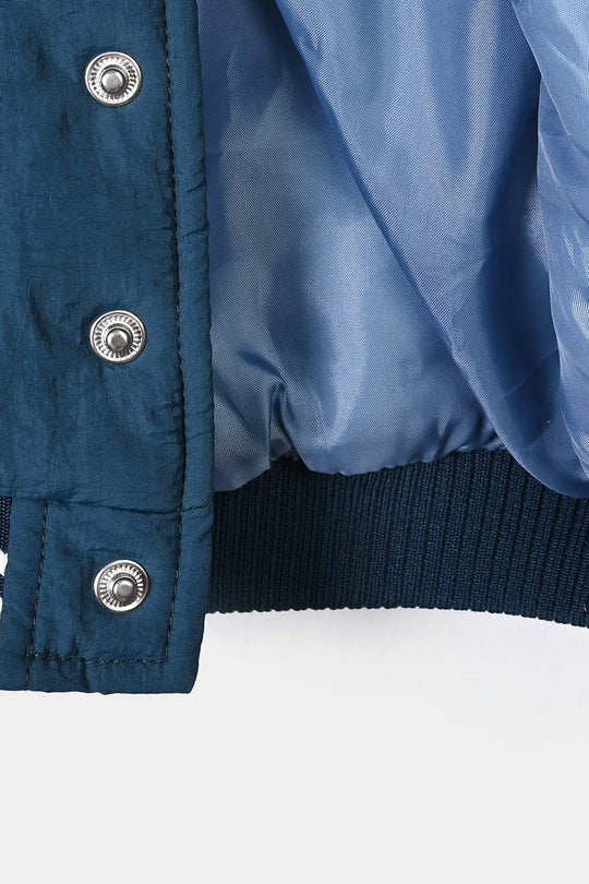 Infant Boys Polyester Puffer Jacket Peanuts- Teal/White