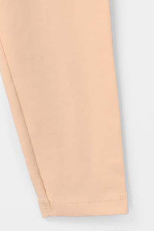 Infant Girls Lycra Jersey Tights - Camel