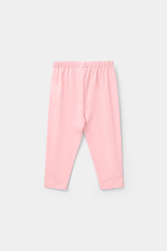 Infant Girls Lycra Jersey Tights - Candy Pink