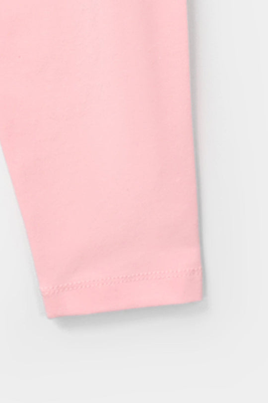 Infant Girls Lycra Jersey Tights - Candy Pink