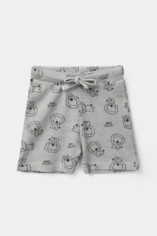 Infant Boys Thermal Shorts (Lion) - Grey