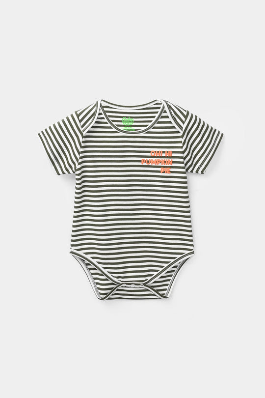 Infant Boys Jersey/Terry Romper - Stripes