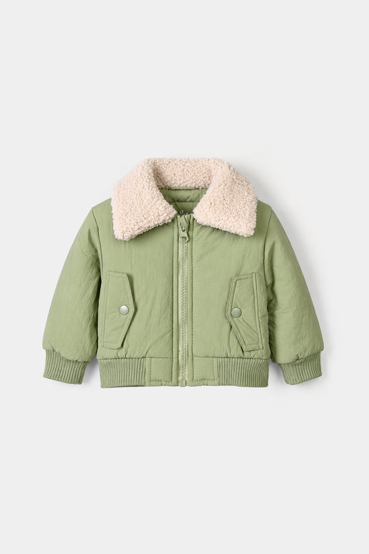 Infant Boys Puffer Jacket Green Forest-Green