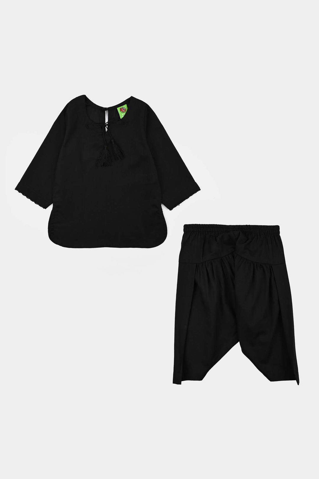 Infant Girls Cotton 2Pcs Basic-Black