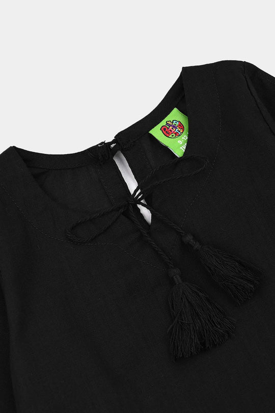 Infant Girls Cotton 2Pcs Basic-Black