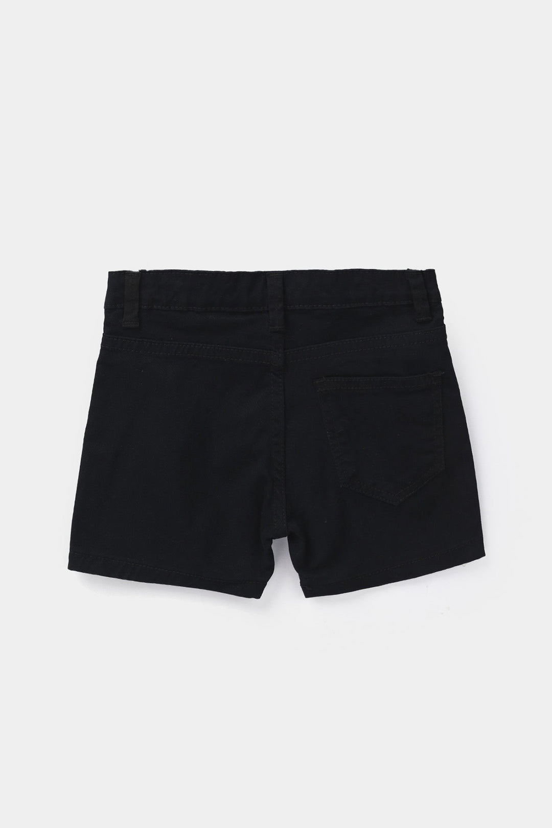 Infant Boys Cotton Twill Shorts - Black