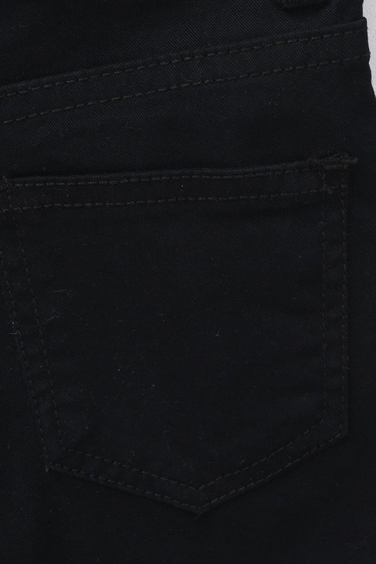 Infant Boys Cotton Twill Shorts - Black