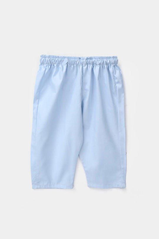 Infant Boys Poly Viscose Kurta Pajama - Light Blue