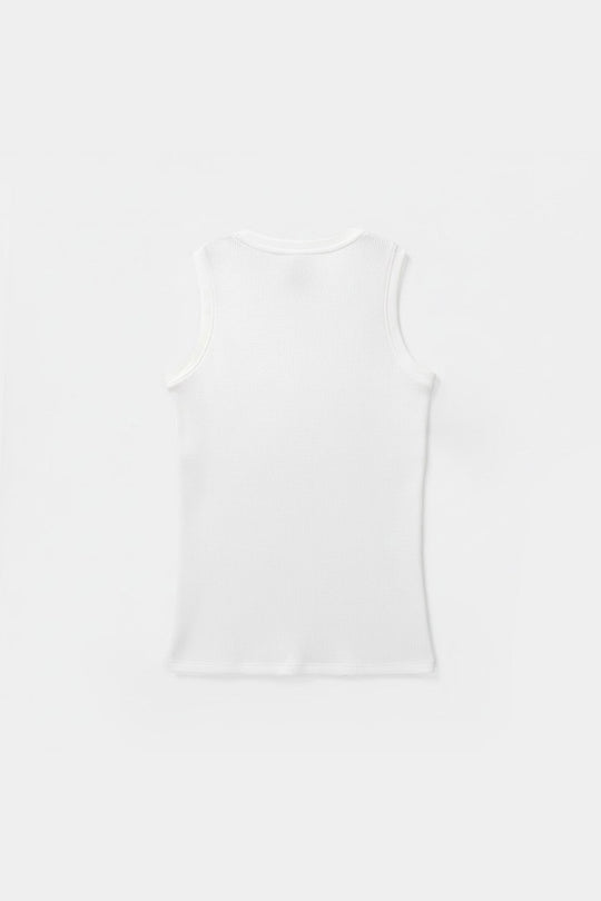 Boys Thermal Sando Waves - Off White