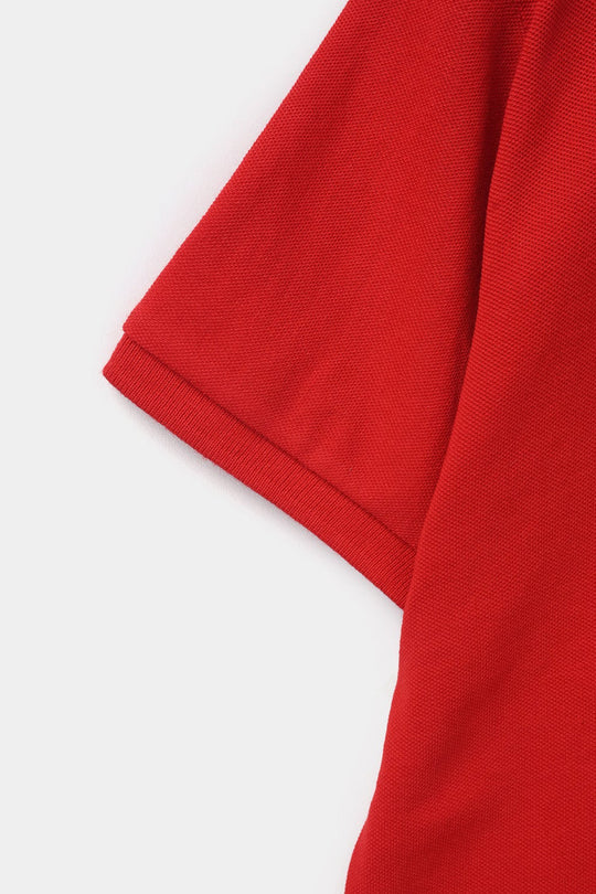 Boys Cotton PK Polo Basic - Red