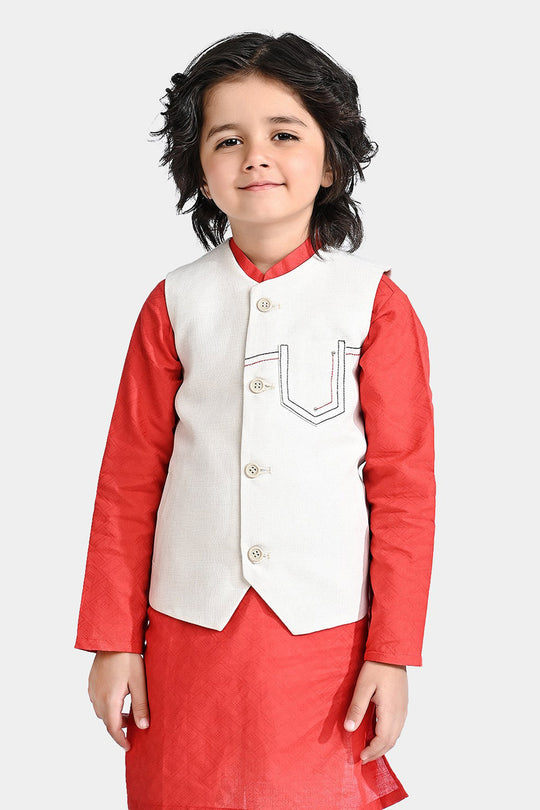 Boys Oxford Waistcoat (Jute Textured)