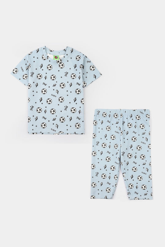 Infant Boys Jersey/Terry Night Suit - Blue