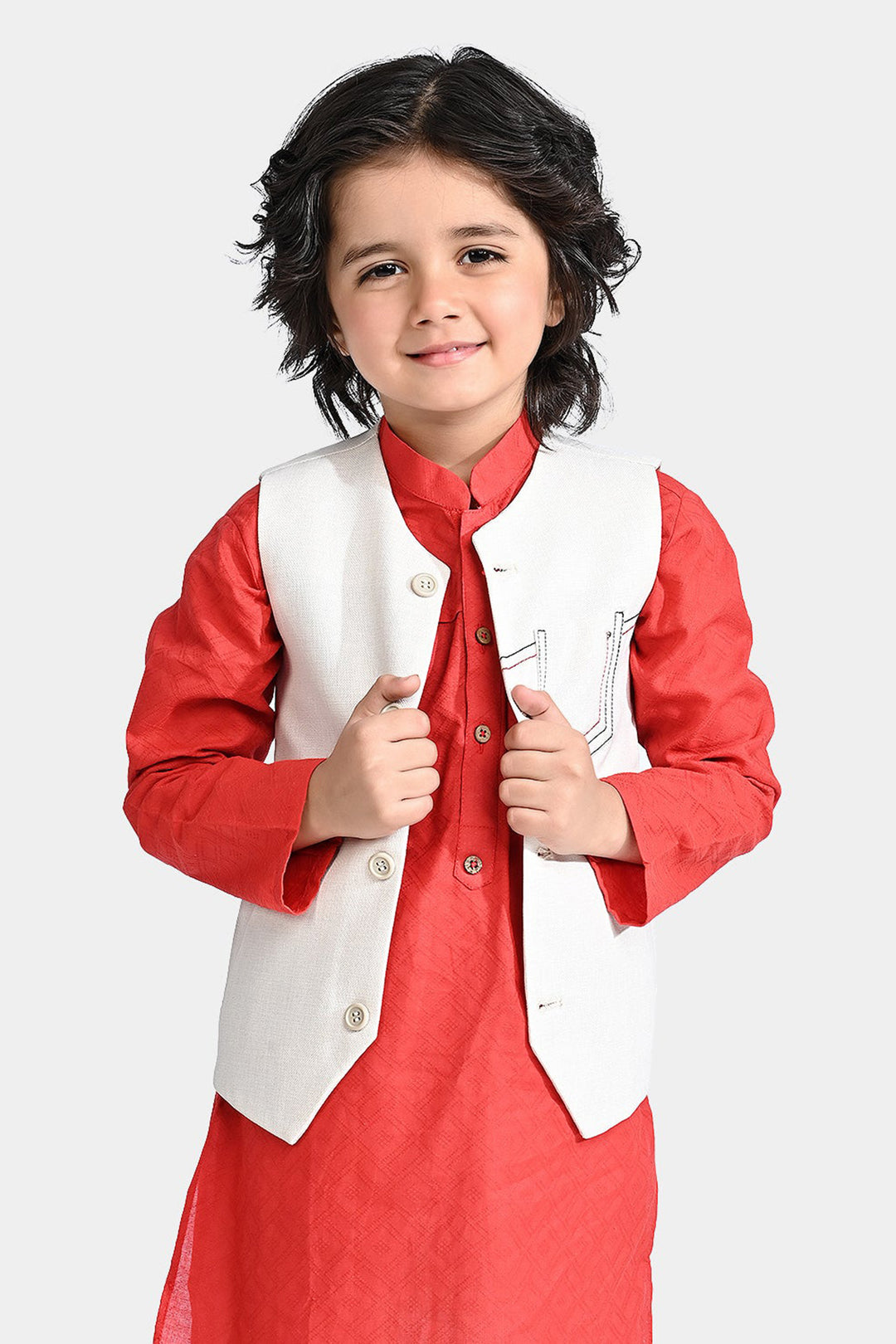 Boys Oxford Waistcoat (Jute Textured)