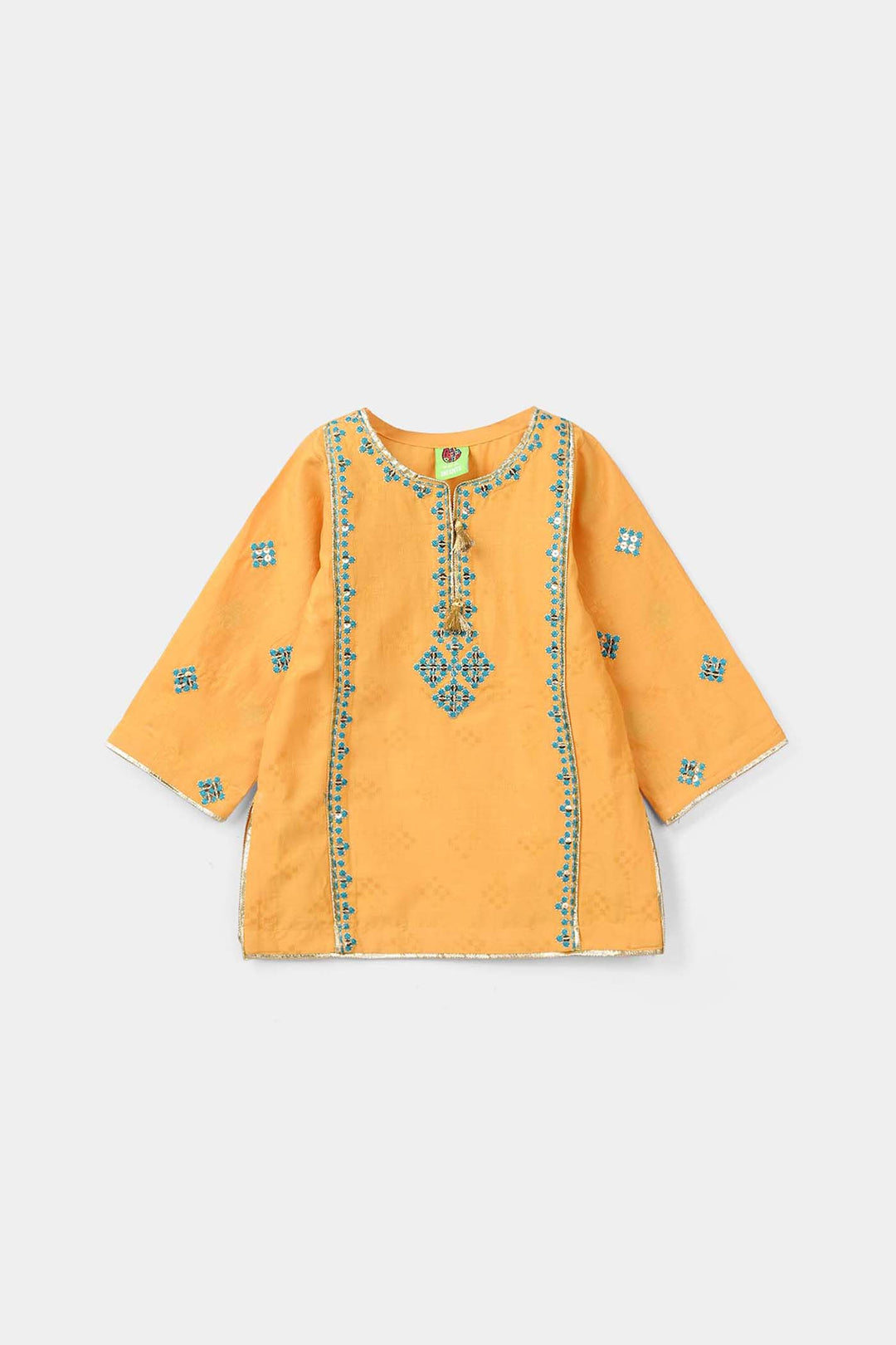 Infant Girls Jacquard 3Pcs (Ishq) – Yellow