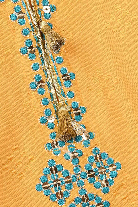 Infant Girls Jacquard 3Pcs (Ishq) – Yellow