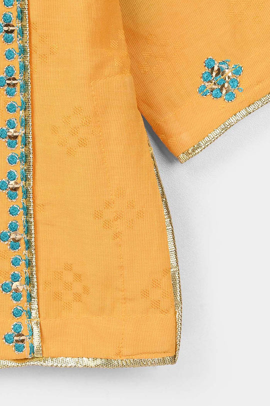 Infant Girls Jacquard 3Pcs (Ishq) – Yellow