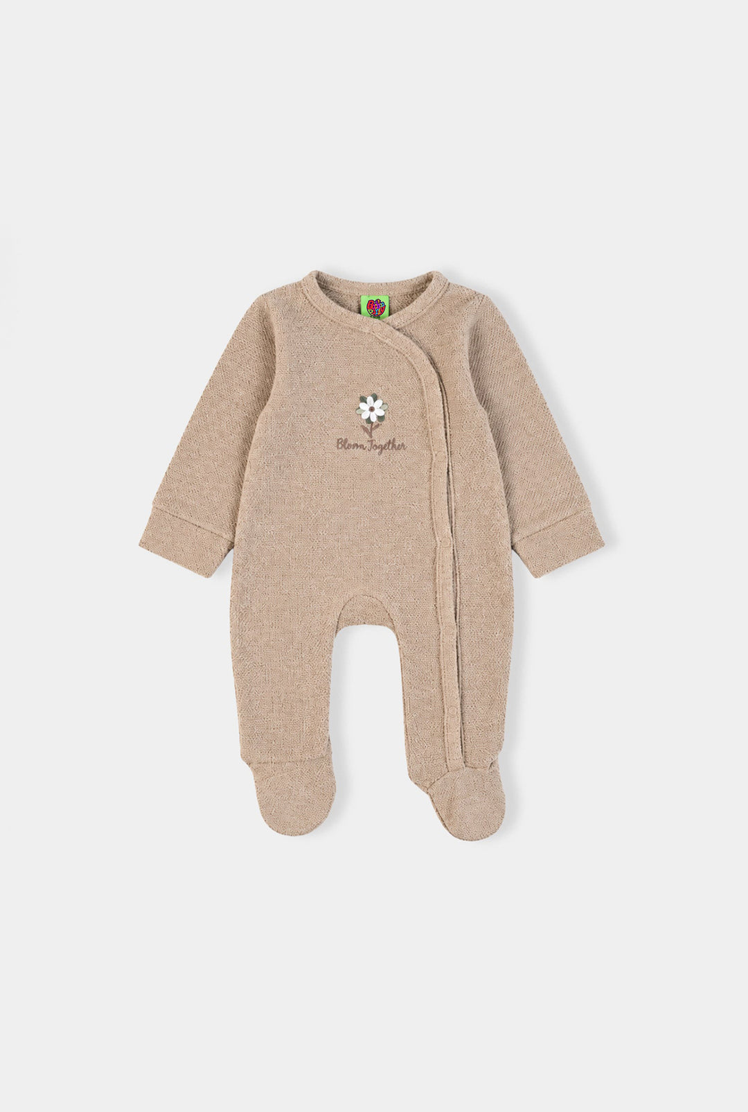 Infant Girls Sherpa Romper Cozy Peanut 2-BROWN