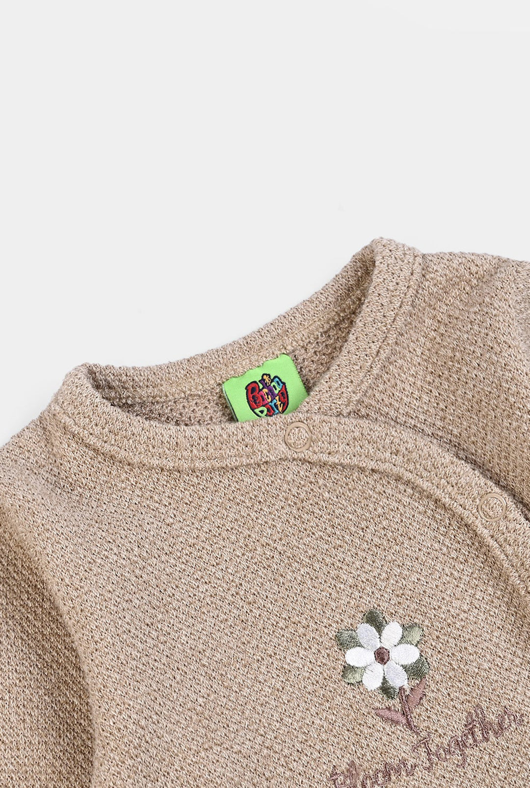 Infant Girls Sherpa Romper Cozy Peanut 2-BROWN