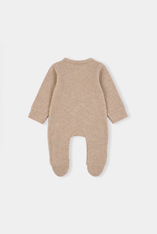 Infant Girls Sherpa Romper Cozy Peanut 2-BROWN