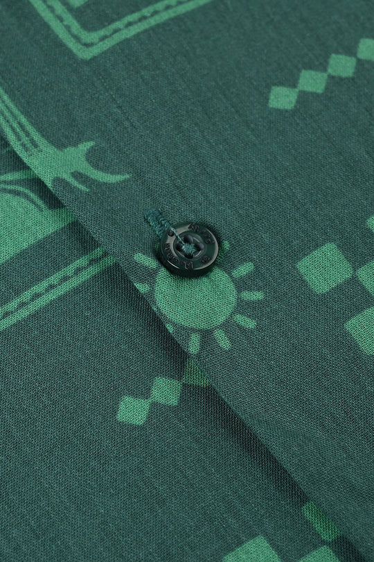Boys Cotton Poplin Shirt H/S (Pakistan Meri Jan)-GREEN