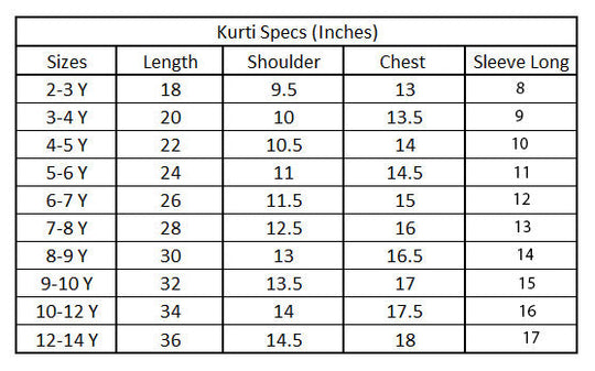 Girls poly cambric Printed Kurti Laali-Red