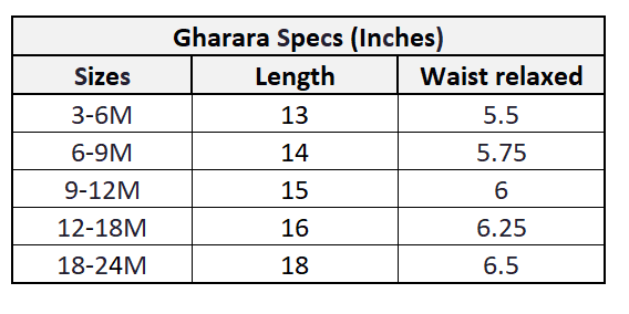 Infant Girls Gharara Chata Patti - White