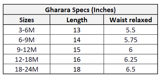 Infant Girls Gharara Chata Patti - White