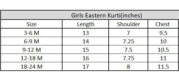 Infant Girls Jacquard Embroidered Kurti (Nagma) - Olive