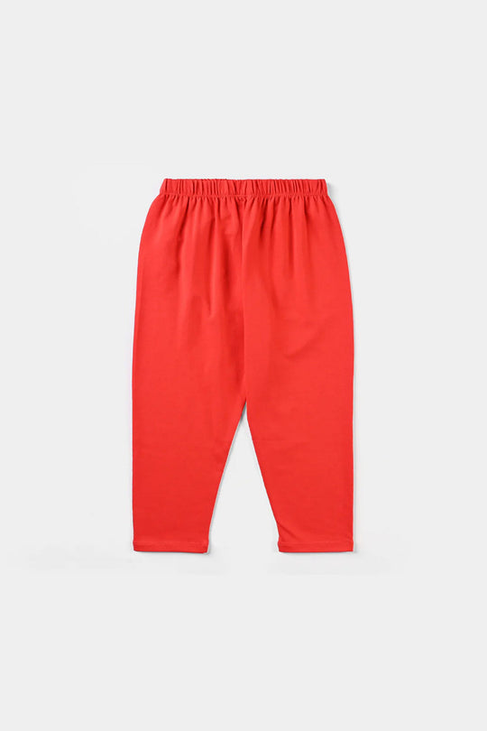 Infant Girls Lycra Jersey Tights - Red