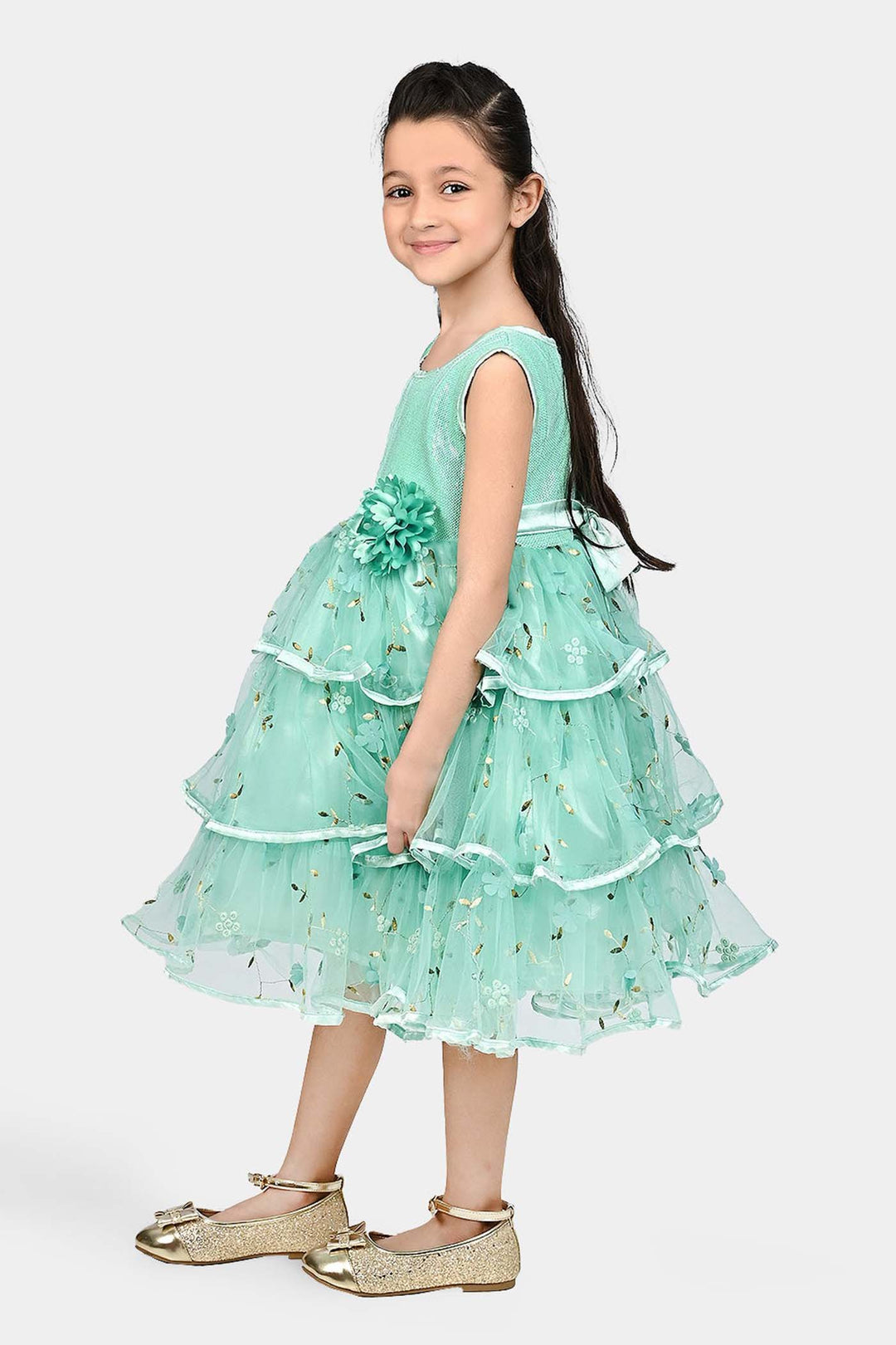Girls Sequence Fancy Frock Layer