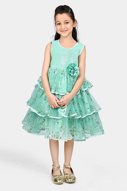 Girls Sequence Fancy Frock Layer