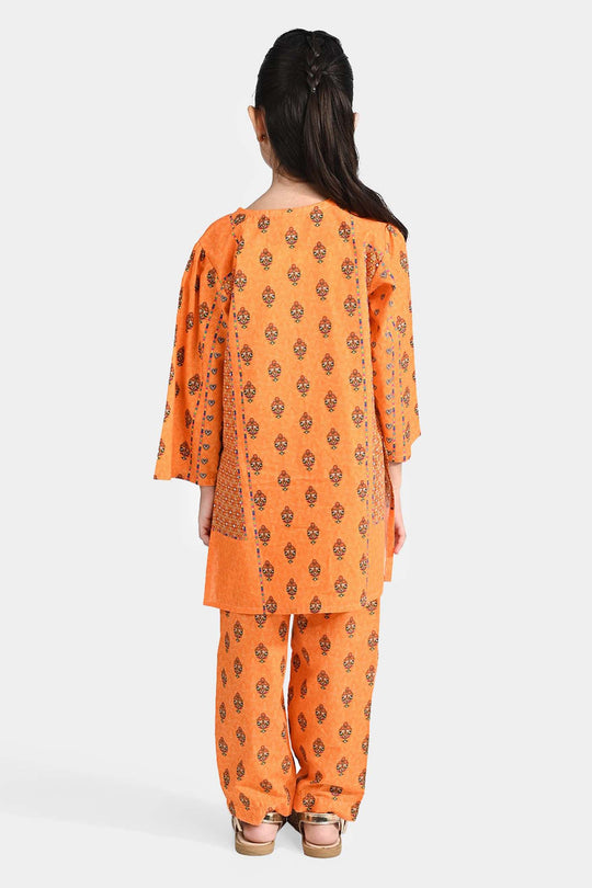 Girls Cotton Poplin Printed 2 Pcs Rang Bahar