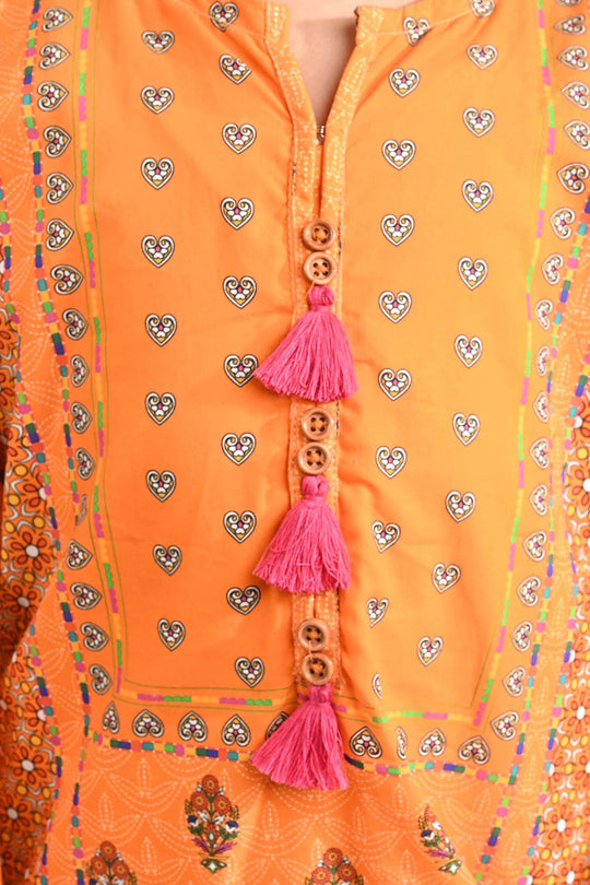 Girls Cotton Poplin Printed 2 Pcs Rang Bahar