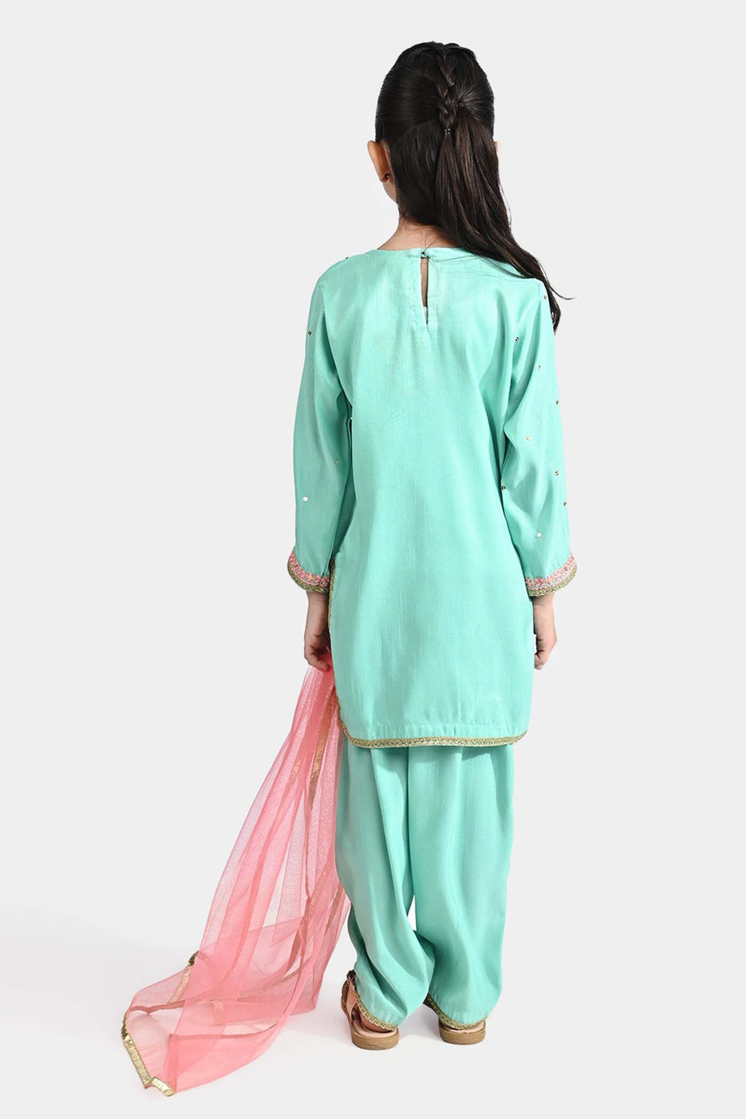 Girls Raw Silk 3Pcs Glorious