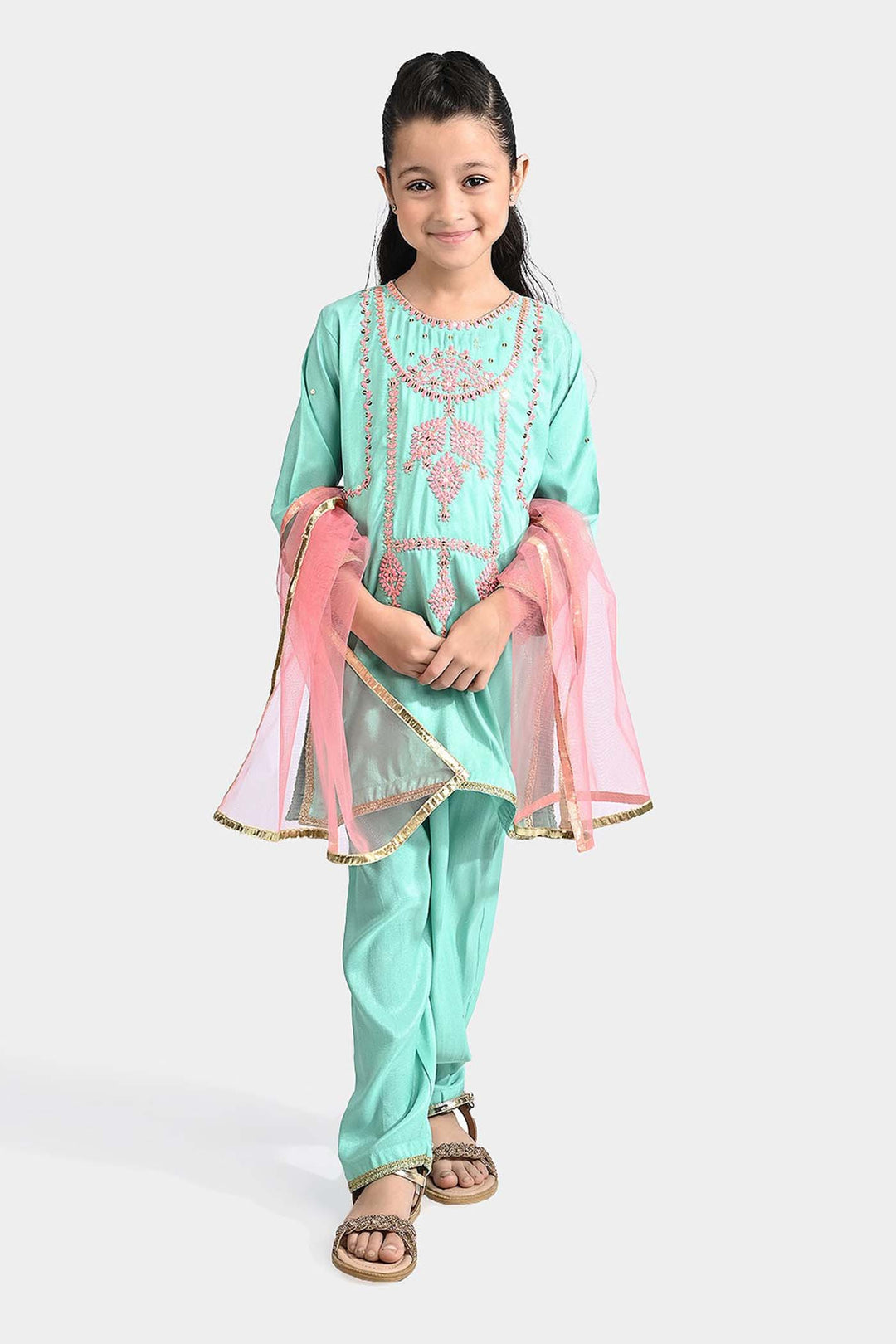 Girls Raw Silk 3Pcs Glorious