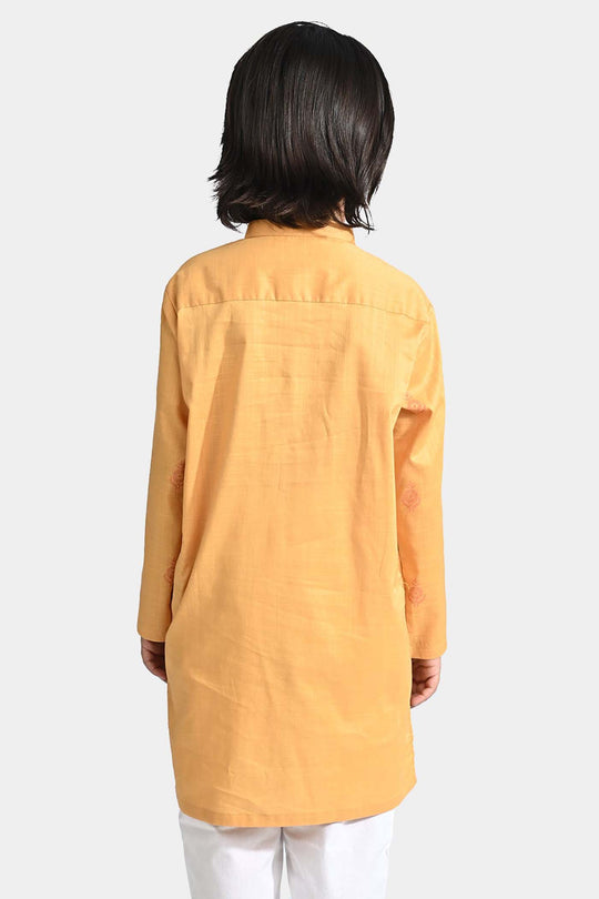 Boys Cotton Slub Printed Kurta (Floral)