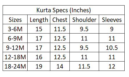 Infant Boys Cotton Basic Kurta (Chicken)-Mustard